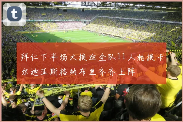 拜仁下半场大换血全队11人轮换卡尔迪亚斯格纳布里齐齐上阵
