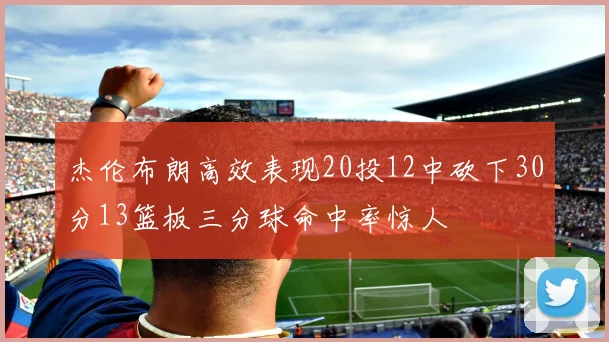 杰伦布朗高效表现20投12中砍下30分13篮板三分球命中率惊人